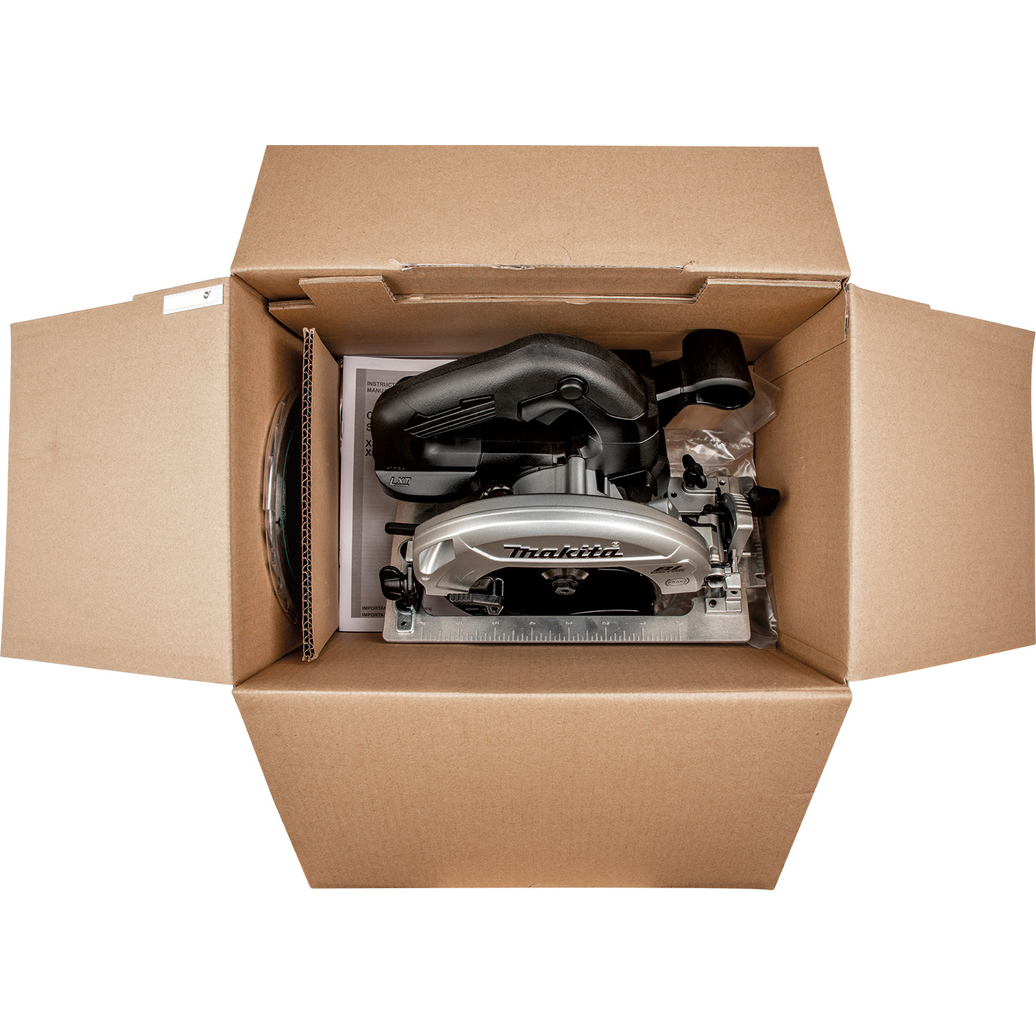 Makita XSH04ZB Saw sitting in an open box Makita XSH04ZB Saw sitting in an open box