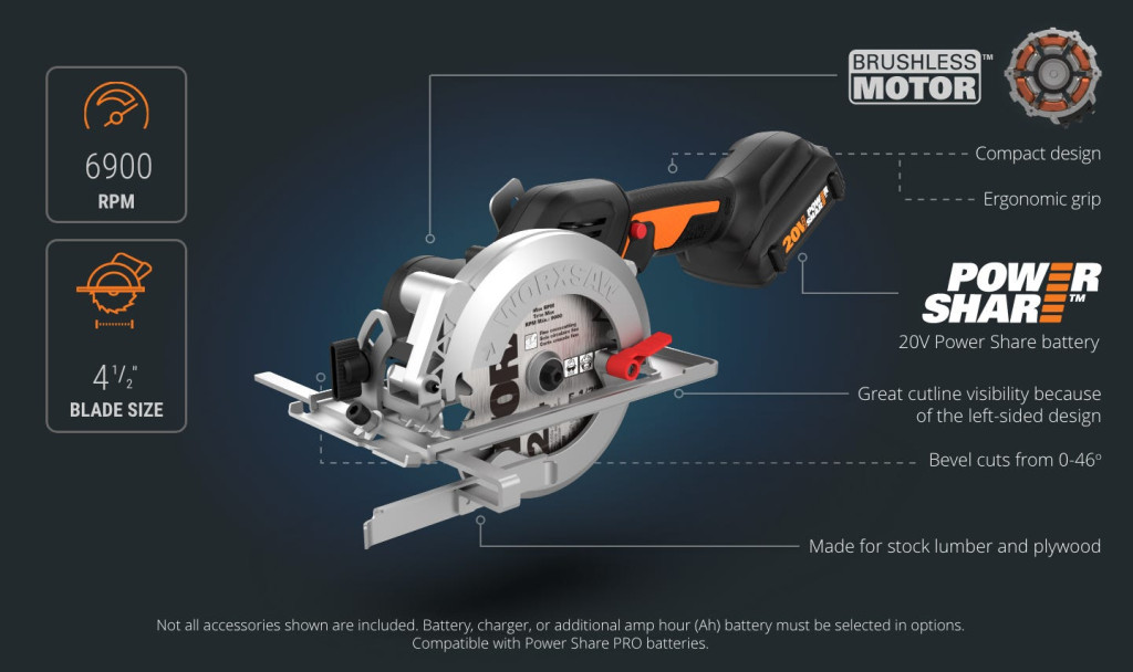 Worxsaw Wx531 Worx Cordless Circular Saw Worx Circular Saw